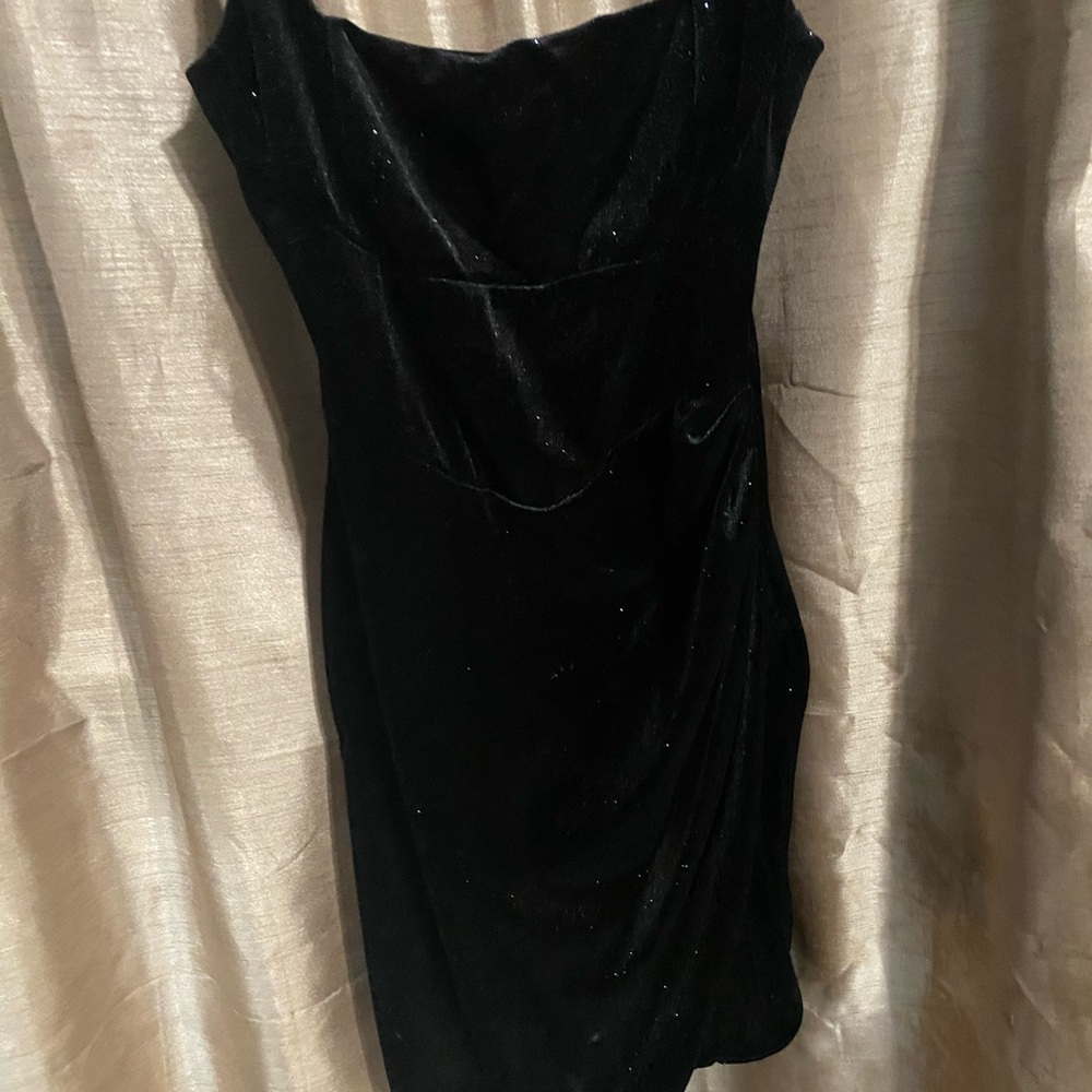 Elegant Black Velvet Dress